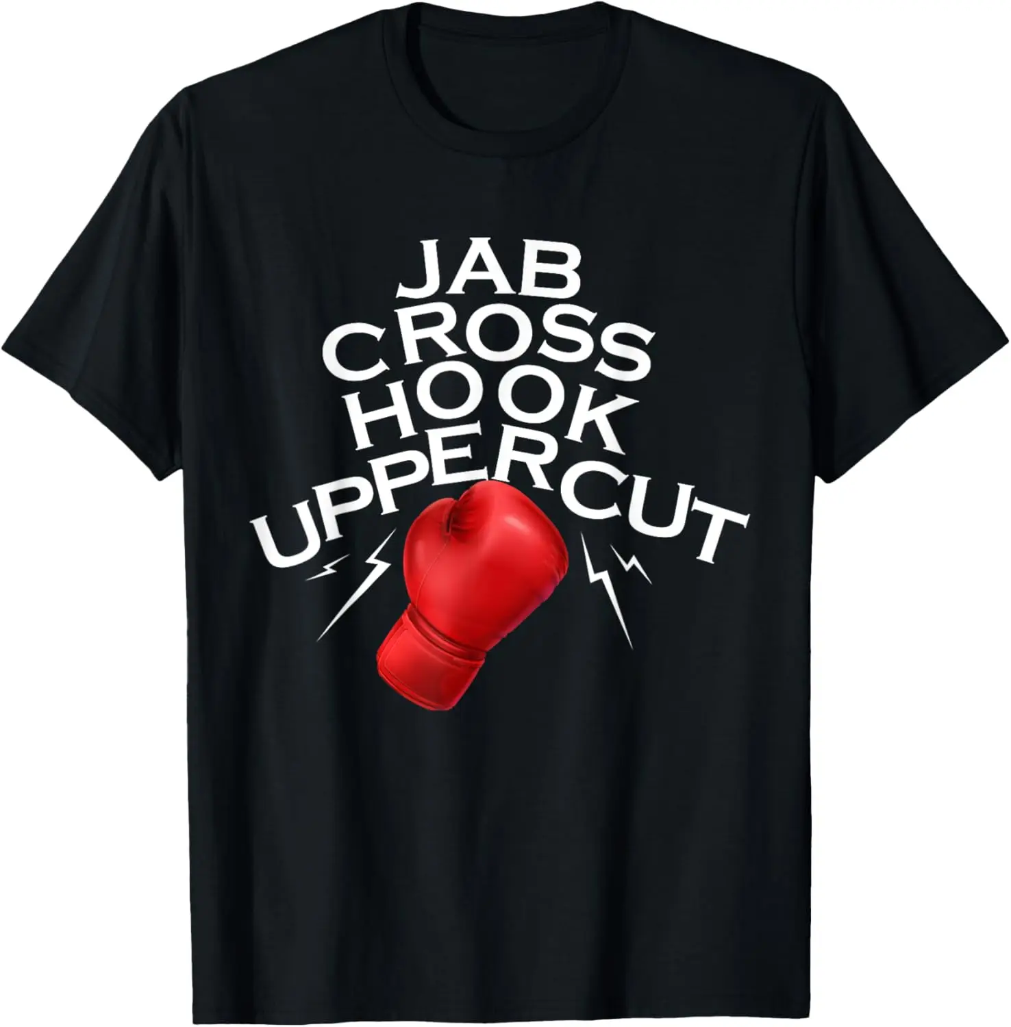 Jab Cross Hook Uppercut Boxer divertido entrenamiento de boxeo MMA gimnasio camiseta