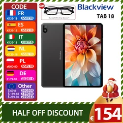 Blackview-Tablet PC Android, MediaTek Helio G99, 8, 12GB, 256GB, 8800mAh, 2.4K Display, Suporte HD, Blackview Tab 18, Novo Produto