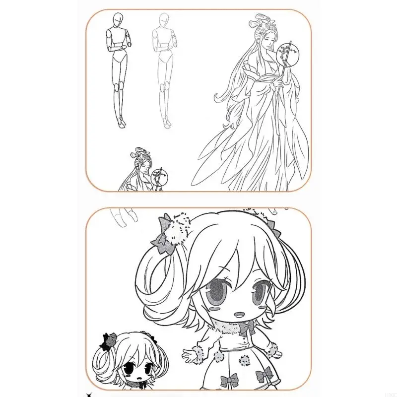 Animes Character Line Comics Drawing Pad With Multiple Templates For Students And Art Enthusiasts D5QC