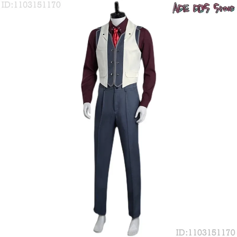 Anime Arcane Viktor Cosplay Costume LOL Shirt Vest Pants Wig Outfits Fantasia Mens Halloween Carnival Party Disguise Clothes