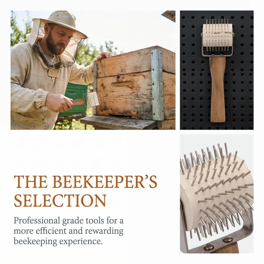 Easy to Clean Stainless Steel Propolis Collector Durable Roller Type Beekeeping Roller Honey Extracting Tool Apiary Management