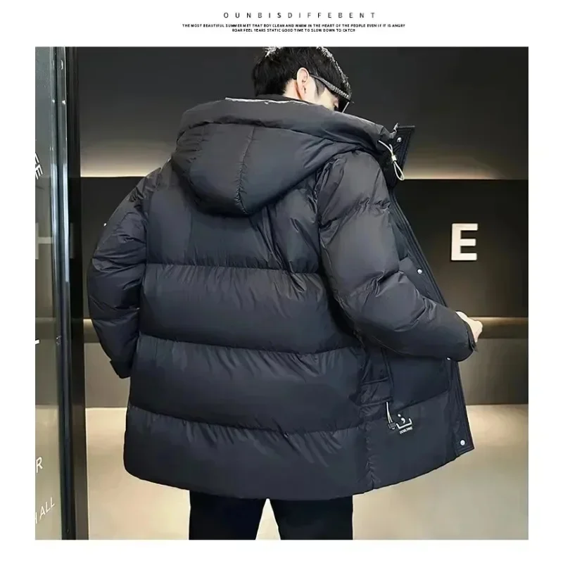 Men's Winter Long Down Jacket 2025 New Outerwear Designer Clothing Super Thickened Menswear Apparel