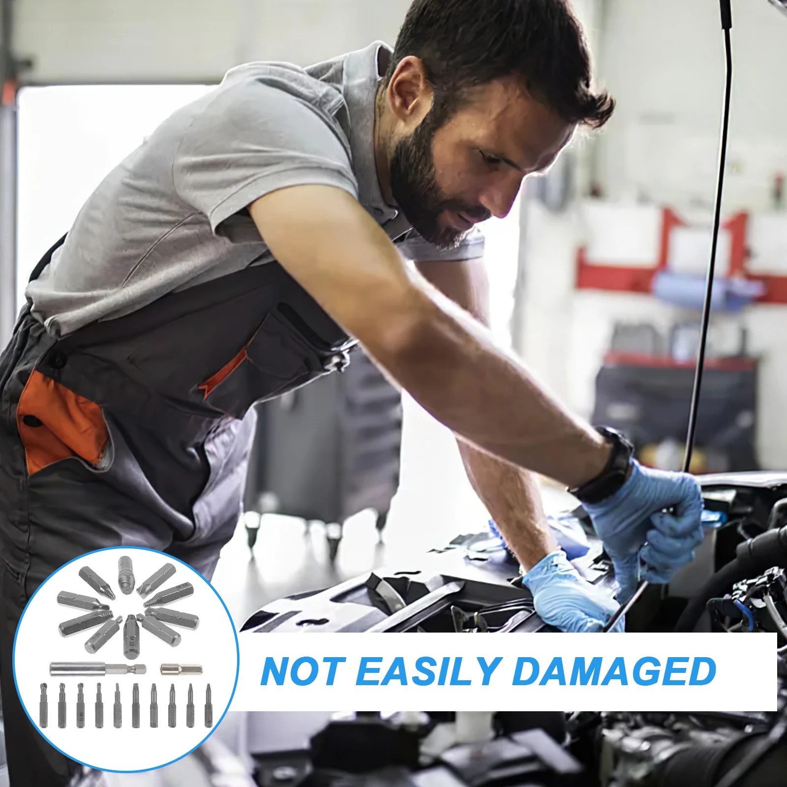 

1Set Stripped Screw Extractor Kit Reliable Broken Bolt Remover Tool Easy Carry Design for Various Screw Extraction