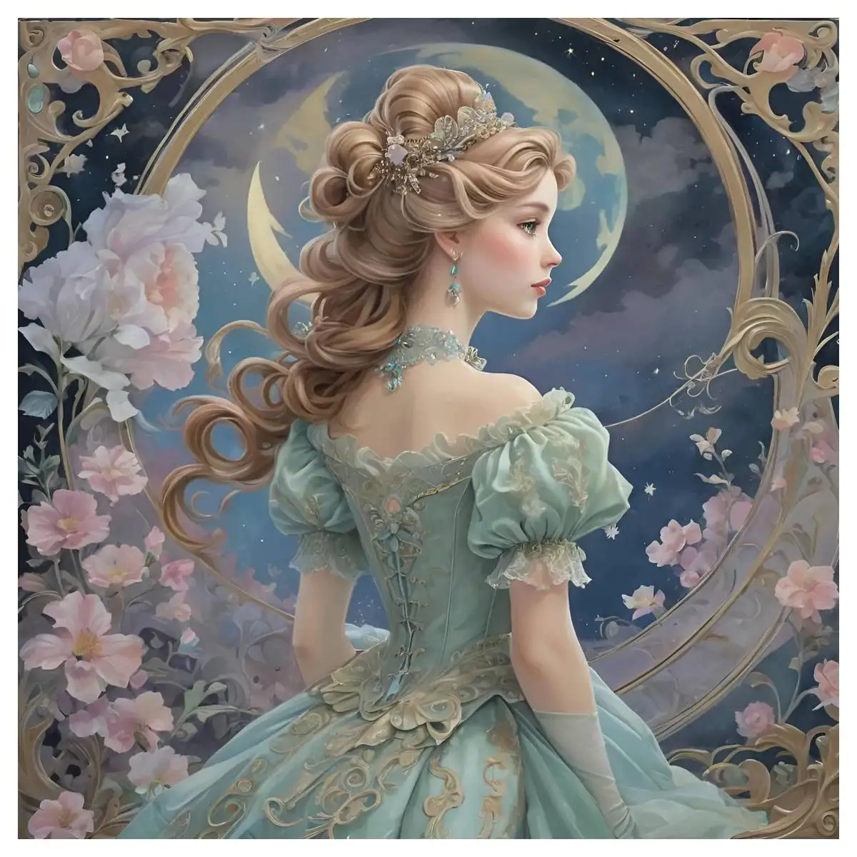 Noble beauty 40X40CM/15.74inch cross stitch Kit diy 11CT/14CT Embroidery embroidery and creativity Hanging Painting