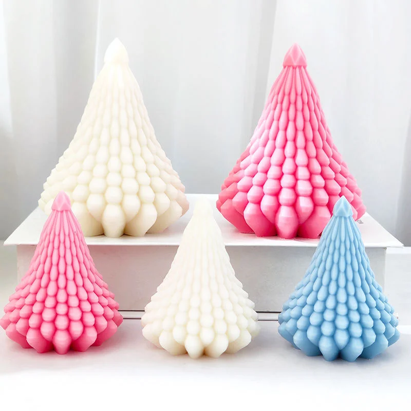 

Wheatear Shaped Christmas Tree Candle Molds DIY Christmas Tree Craft Gifts Making Aromath Soap Resin Moulds Home Decor Supplies