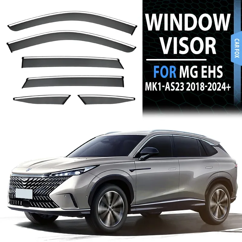 4Pcs For MG EHS 2018-2025+ Car Window Visor Awning Shelters Windshield Side Window Rain Sun Shade Auto Accessories