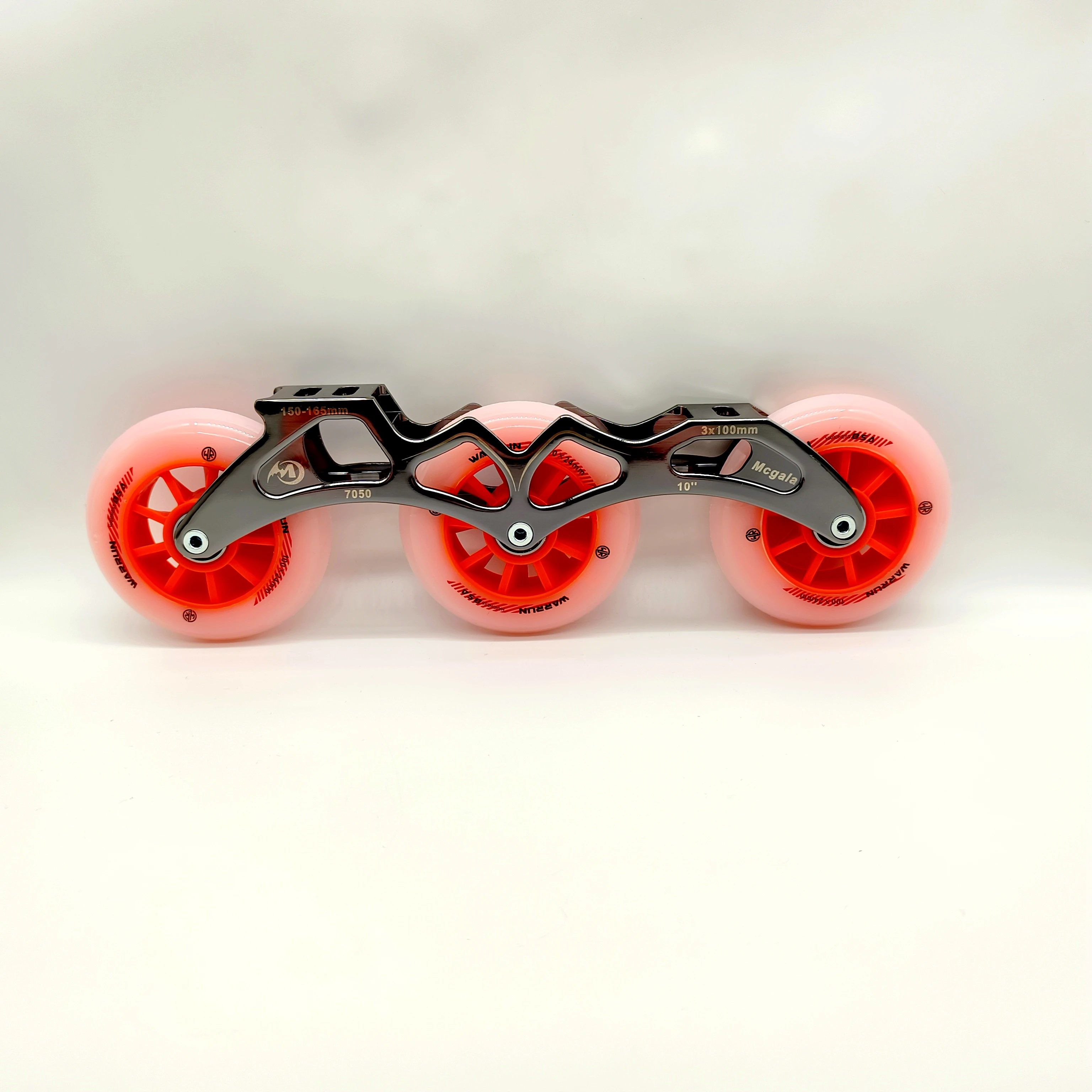 Speed frame 3-wheel roller skate bracket 3x90mm 3x100mm  3x110mm 165-195mm strong frame  with wheels 85a view 2