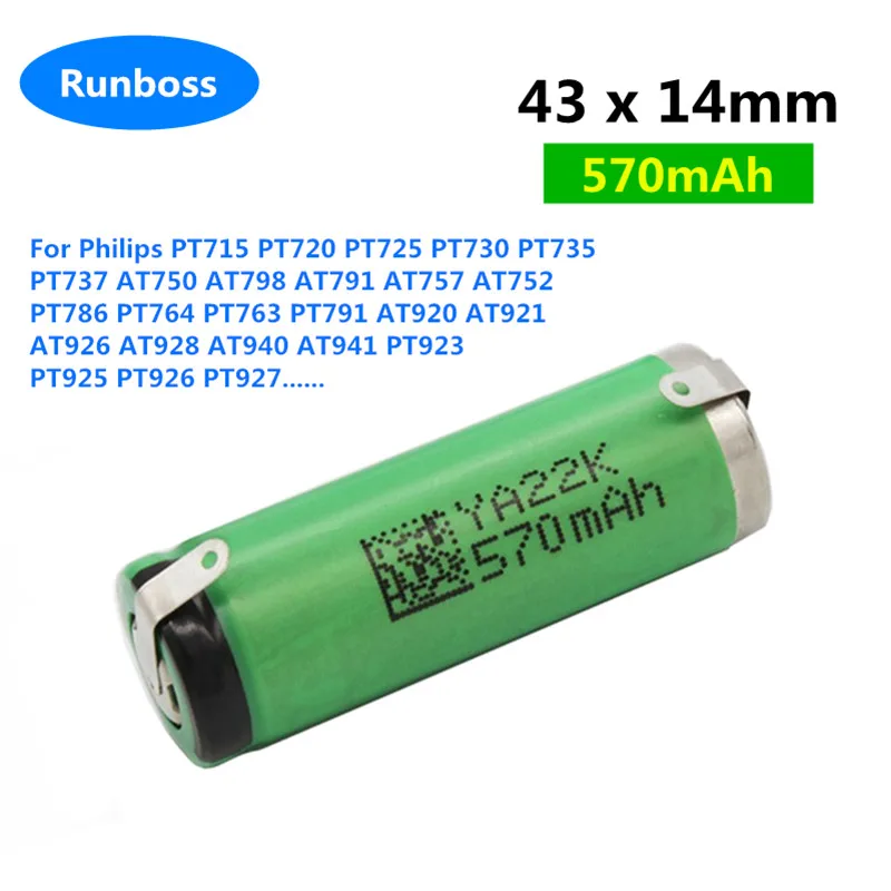 570mAh Li-ion Battery For Philips AT751 AT752 AT753 AT754 AT755 PT721 PT722 PT723 PT724 PT725 PT726 PT728 PT737 PT739 Shaver