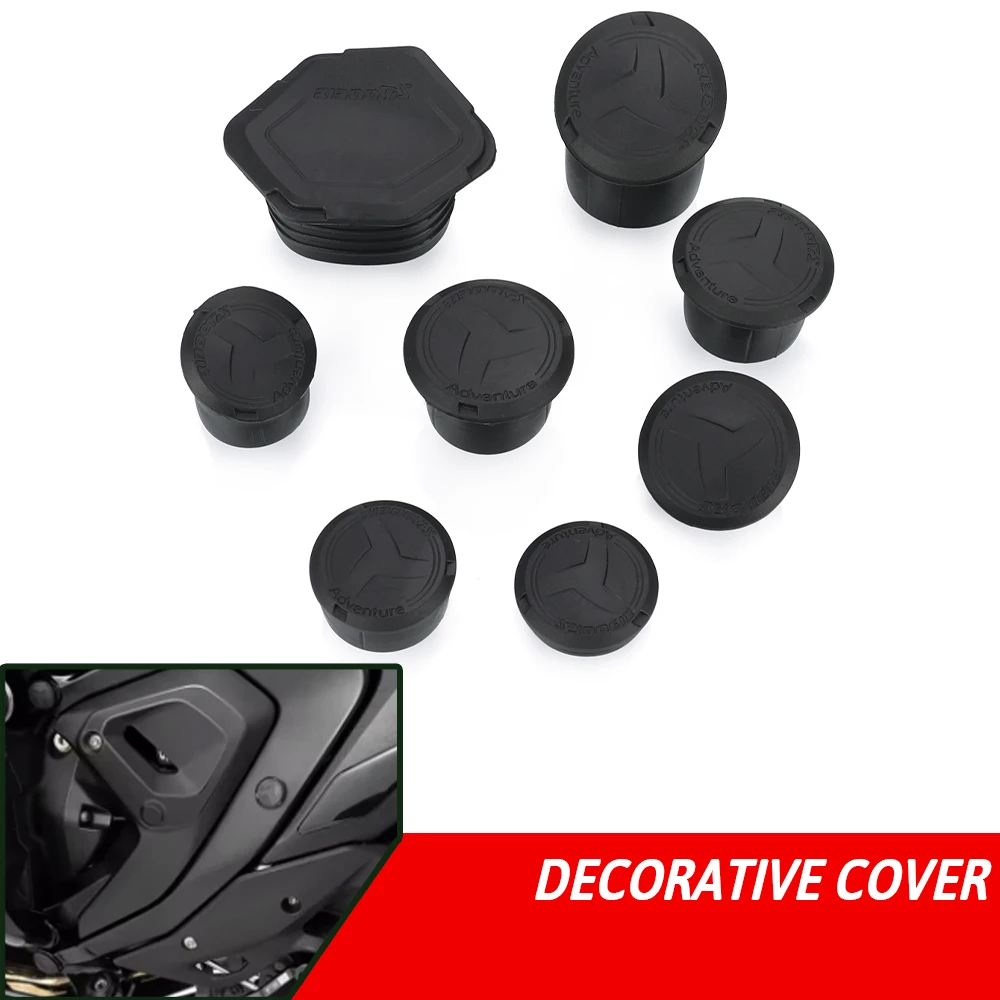 

For BMW R1300GS R 1300GS R1300 GS ADV GS1300 2023 2024 2025 8PCS Motorcycle Frame Hole Cover Caps Plug Decorative Frame Cap Set