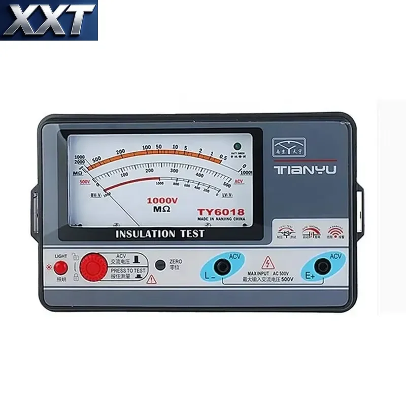 XXT TY6018 1000V Insulation Resistance Meter Analog INSULATION TESTER 0.5-2000M