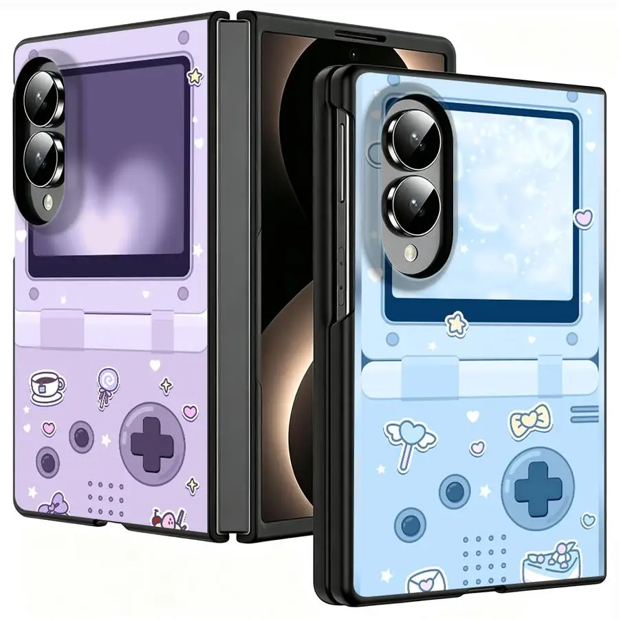 Luxury Phone Cover Case for Samsung Galaxy Z Fold8 Wide Z Fold 8 ZFold Wide ZFold8 Cartoon Game Console Pattern