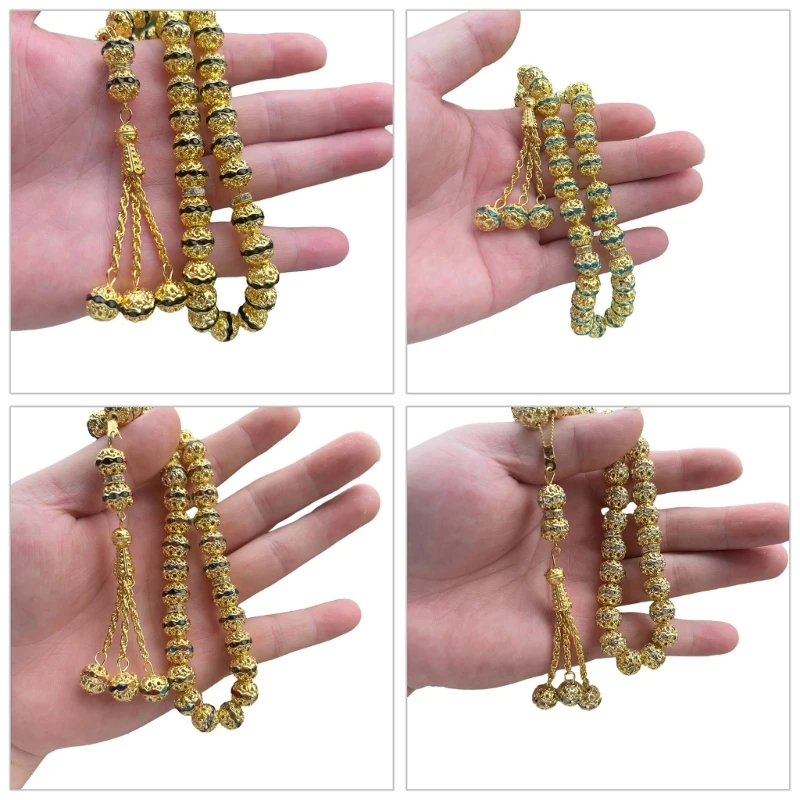 33Beads Rosary Bracelet Alloy Prayer Beads Bracelet Islamic Religious Jewelry NEW