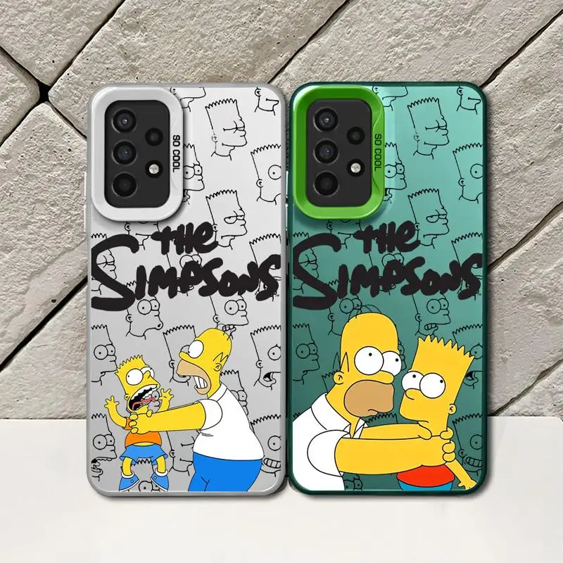 The Simpsons Family Diseny Case for Samsung Galaxy A54 A14 A52 A12 A53 A34 A71 A13 A50 A32 A21s A23 A51 Silicone Phone Cover