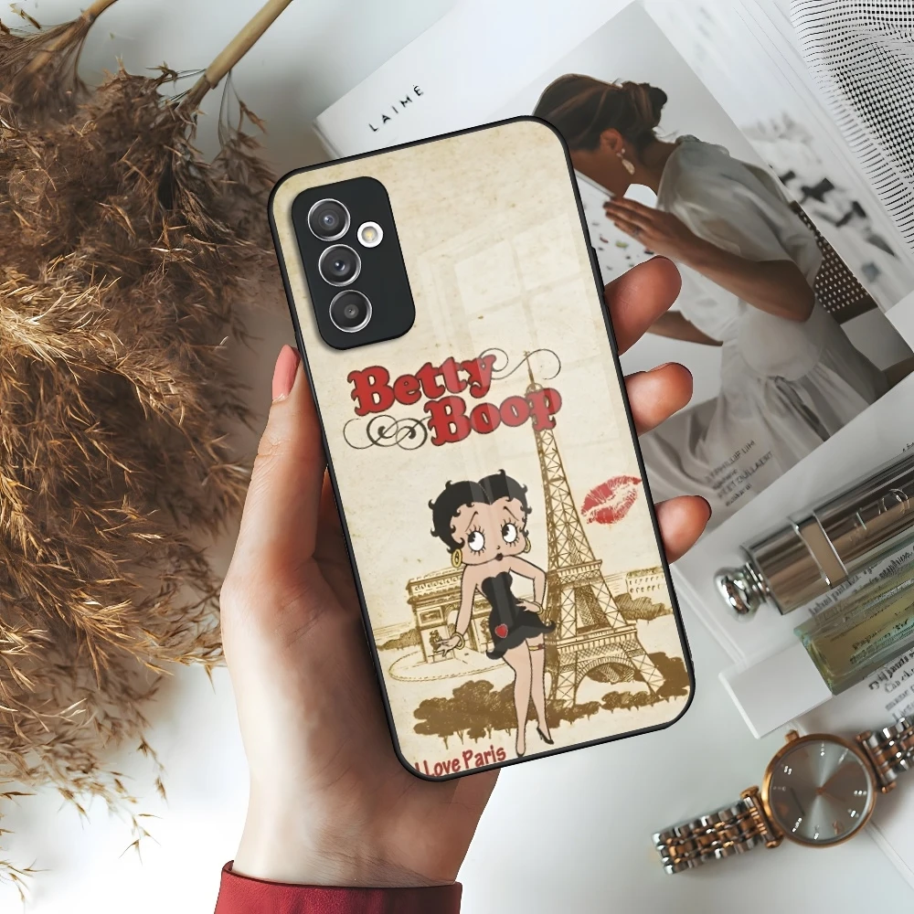B-Betty-Cute-Boop Phone Case For Samsung Galaxy S25 S24 S23 S22 S20 S21 Note 20 Ultra Edge Plus Fe Colored Silver Cover view 6