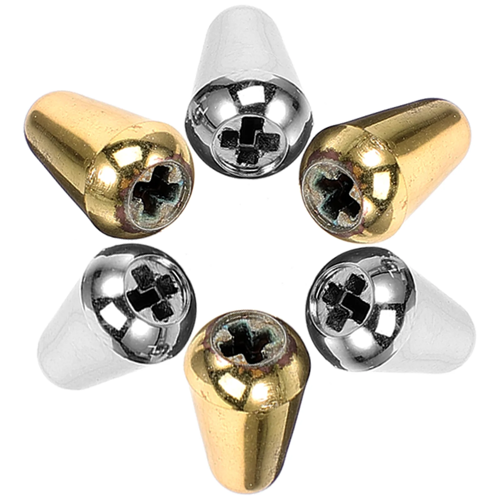 

6pcs Guitar Switch Caps Synthetic Plastic Toggle Tips Knobs Replacement Parts Accessories 3.5mm Thread Size Durable Upgrade