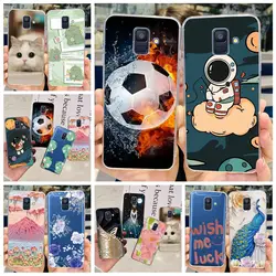For Samsung Galaxy A6 2018 Case SM-A600F Stylish Painted Back Cover Soft Silicone Phone Case For Samsung A6+ A6 Plus 2018 Bumper