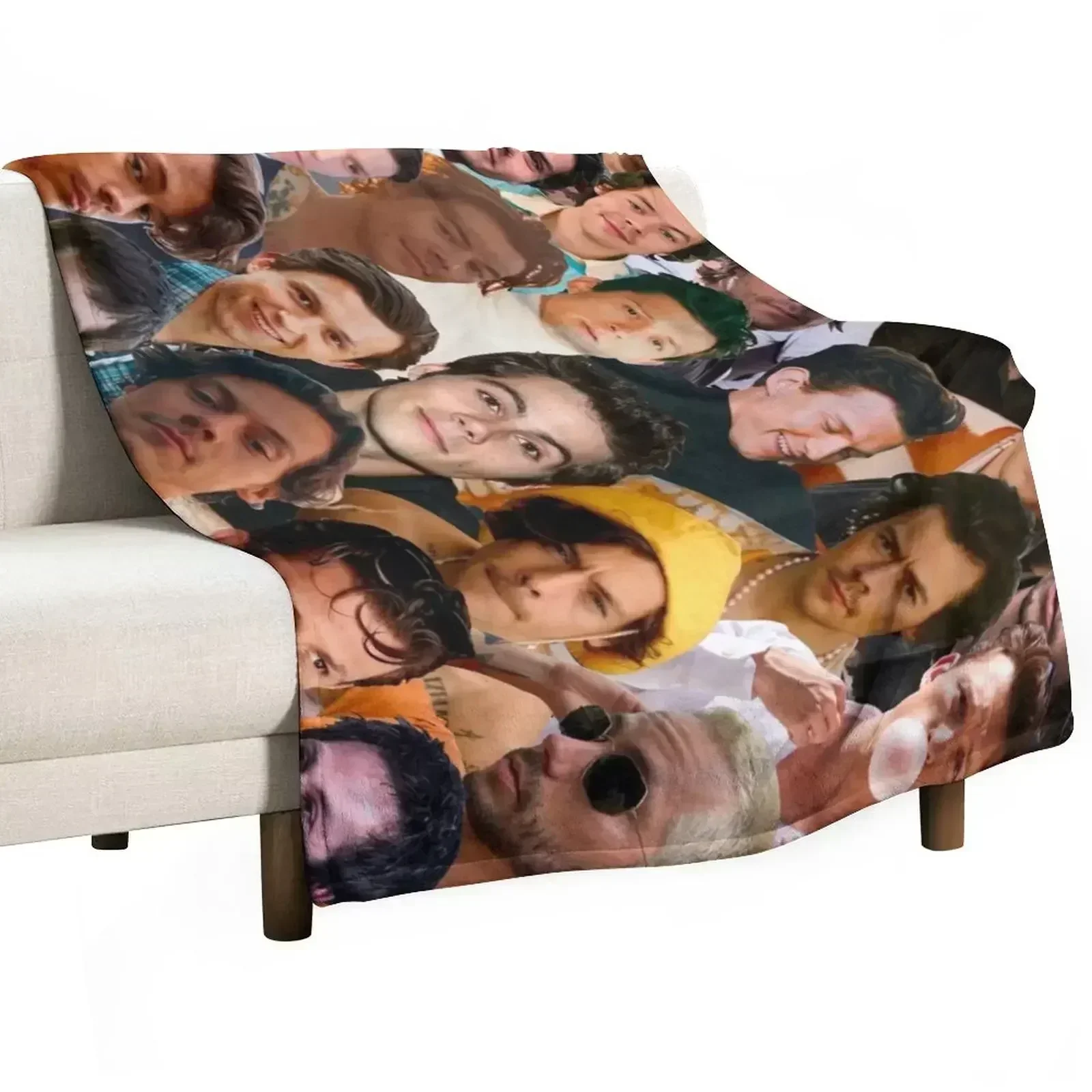 Renae Custom Photo Collage Throw Blanket Giant Sofa Flannel Fabric Blankets