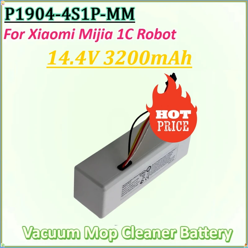 

Новая аккумуляторная батарея 14,4 В 3200 мАч 18650 P1904-4S1P-MM STYTJ01ZHM для Xiaomi Mijia 1C, аккумулятор для робота-пылесоса, швабры