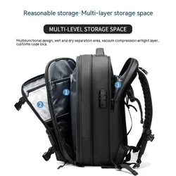 Men Women 19 Inch Laptop Computer Backpack Vacuum Compression Travel Business Large Capacity School Backpack Expand Outdoor Bags