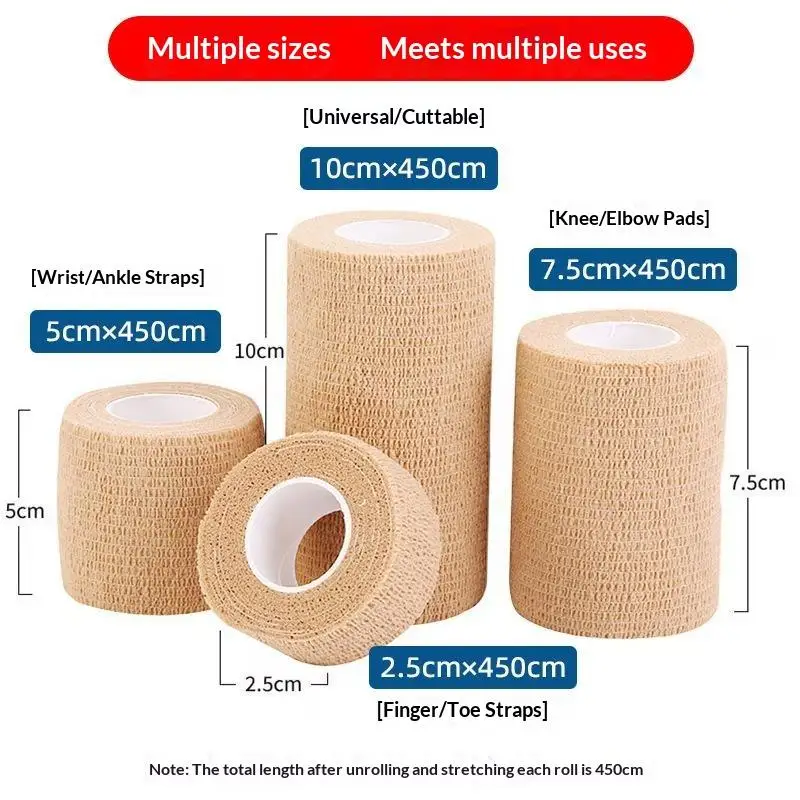 Buntes, selbstklebendes, elastisches Sportbandage-Band 4,5 m Elastoplast für Kniestützen, Finger, Knöchel, Handfläche, Schulter – Detail 3