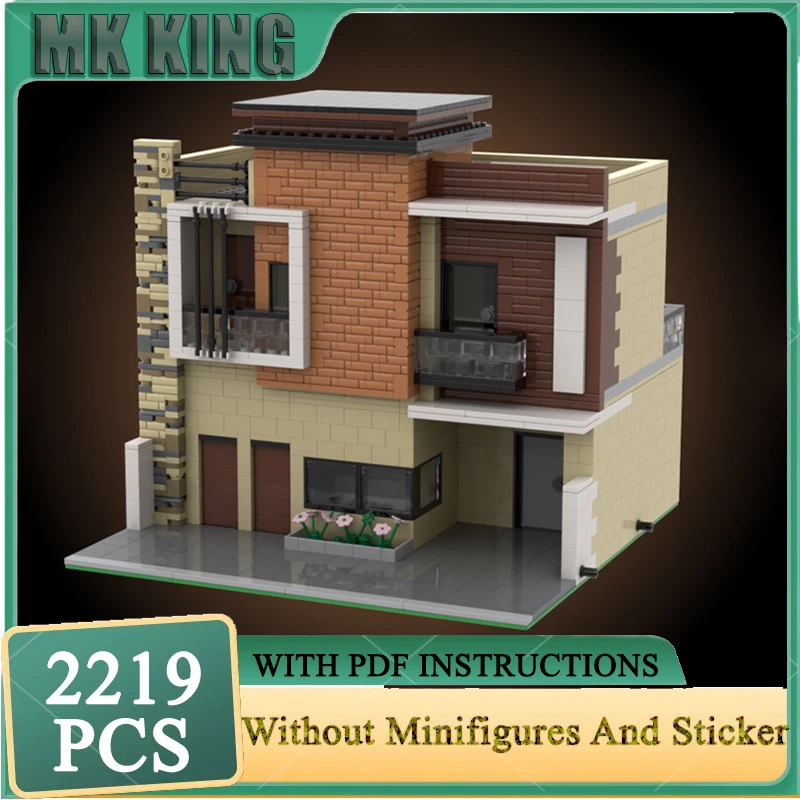 

Street View Model Model Moc Building Blocks Modern Housing Technology Bricks Christmas DIY Assembly Toys Construstion Gifts