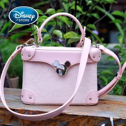 Disney Leather Women Bag 2024 New Versatile Shoulder Handheld Crossbody Light Luxury Commuter Small Box Bag