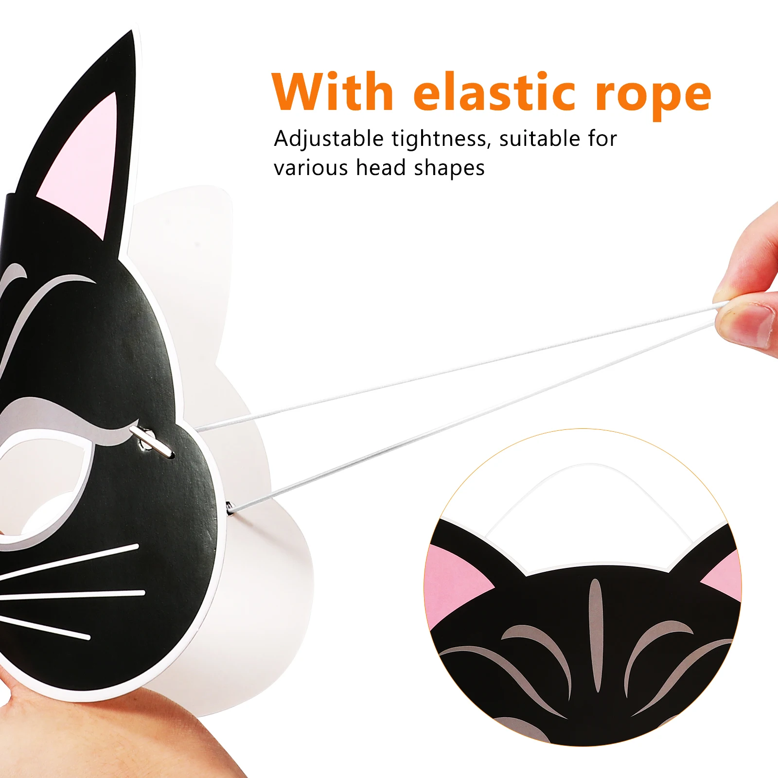 

9 Pcs Clown Paper Mask for Masquerade Party Supplies Party Accessory Supplies Reusable Elastic Band Cosplay Toy