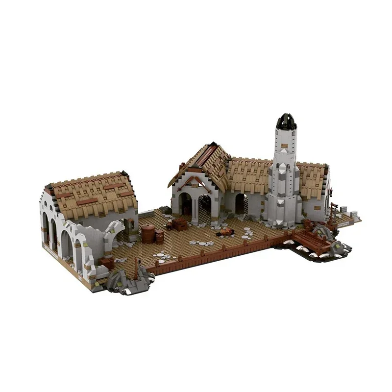 Castle Bricks Moc Building Block Magical Rings Movie Scene UCS Medieval Port Model DIY Assembly Street View Toy Child Gift