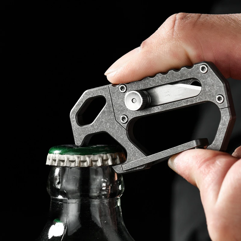 Outdoor Multifunctional EDC Titanium Alloy Keychain Small Tool