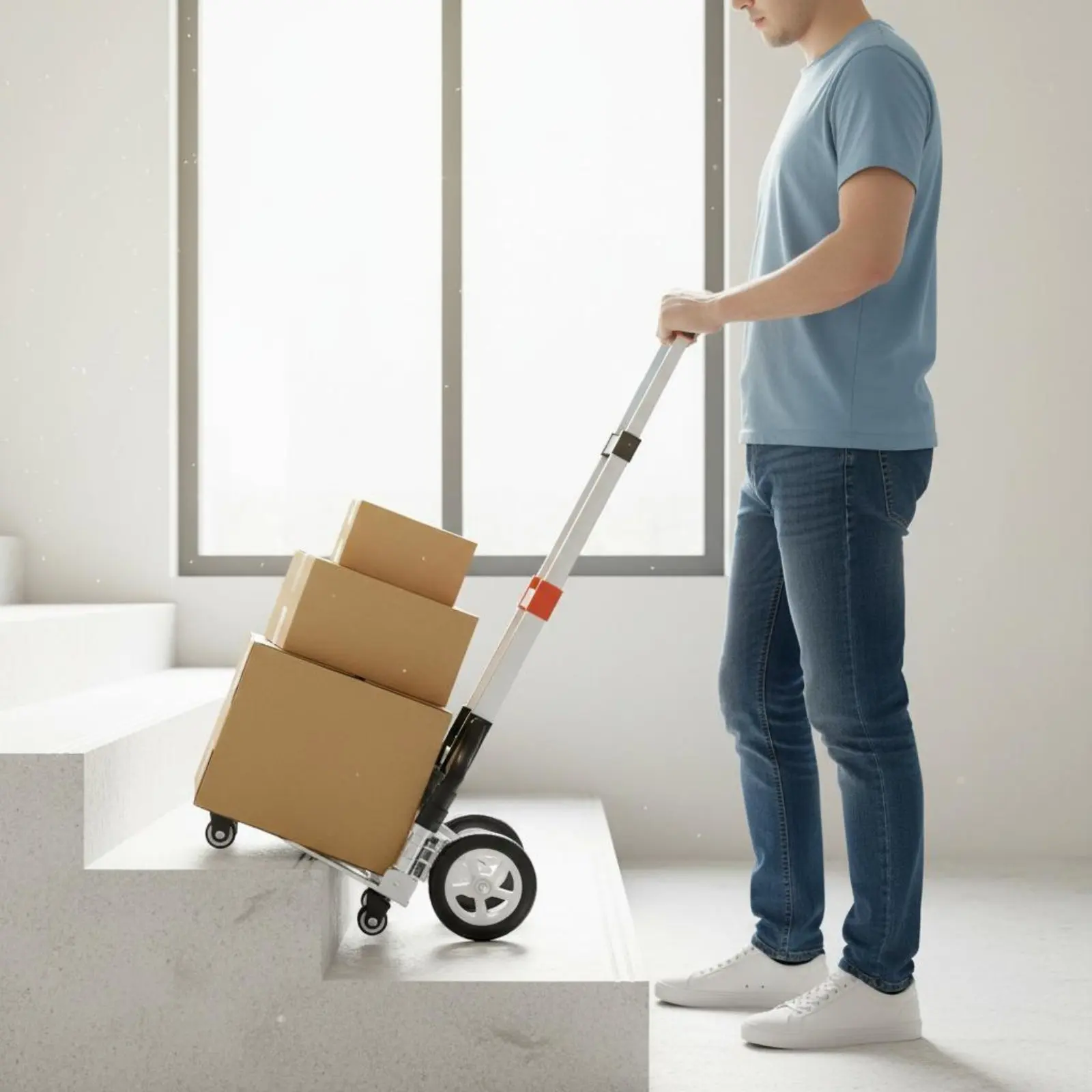 Carretilla De Mano Para Subir Escaleras De Aluminio, Resistente, Plegable, Ligera, Con 6 Ruedas — -43%, 31.68€ Coupon, from 41.99€ – 43% descuento – €41.99