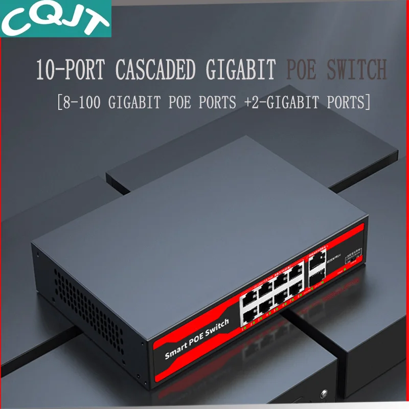 ギガビットイーサネットスイッチ 6 ポートネットワークスイッチ 52V POE ネットワークエクステンダーデスクトップ 100/1000Mbps スイッチ