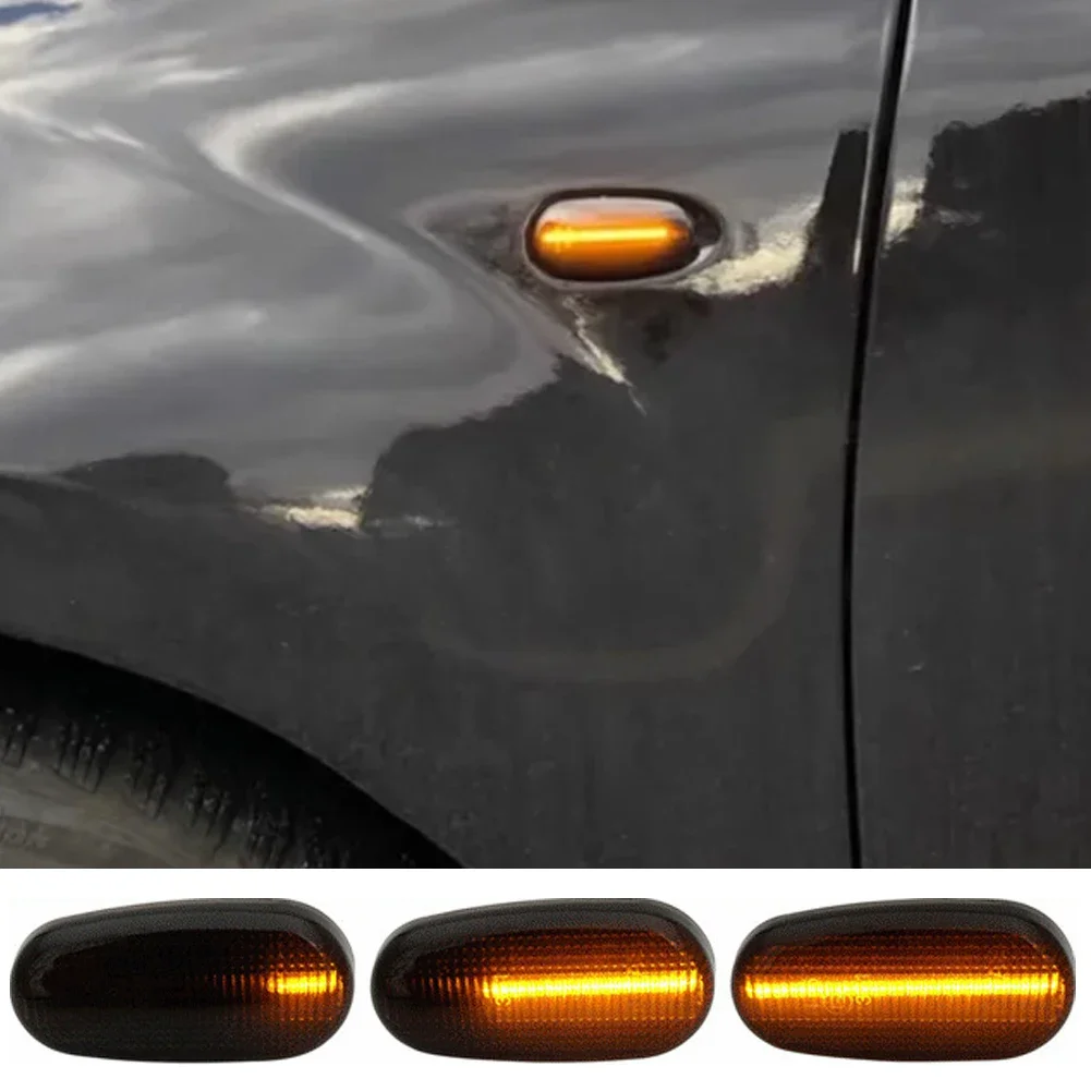 

For Alfa Romeo Mito 955 147 GT 937 Fiat Bravo 2 Dynamic LED Side Marker Lights Arrow Turn Signal Flashing Blinker Lamp 2Pcs