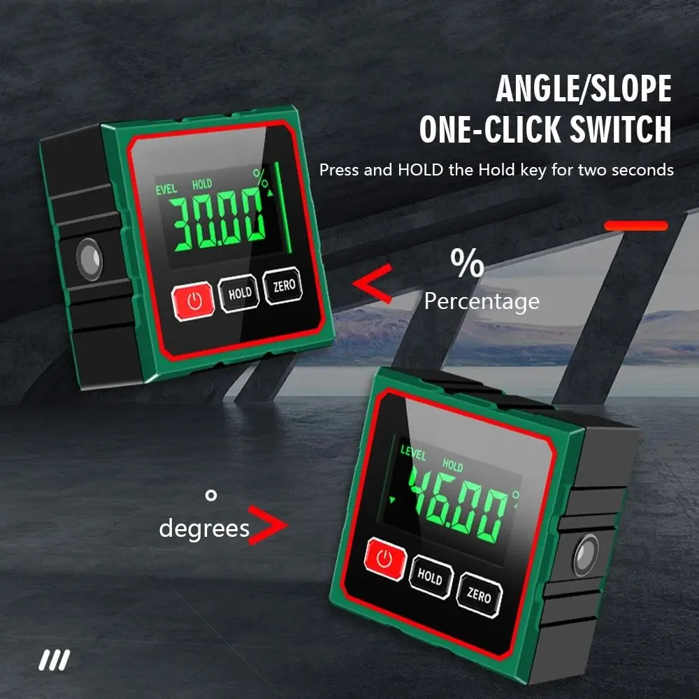 

Магнитный цифровой угломер 0-90° ° Цифровой магнитный угломер-инклинометр с дисплеем для точных измерений на столе