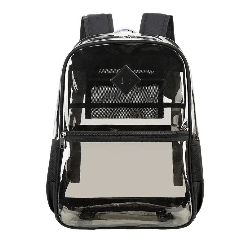 Chikage Transparent Backpack All-match Design Shouldrer Bags Waterproof Large-capacity Student Bag Senior Grade Backpak