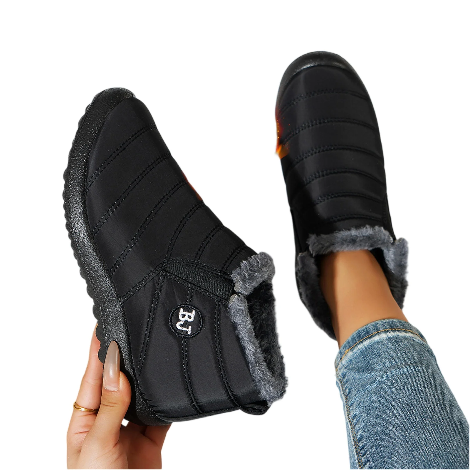 Chaussures imperméables hiver femmes baskets mode femme chaussures décontractées respirant doux classique baskets femme sans lacet cheville chaussures