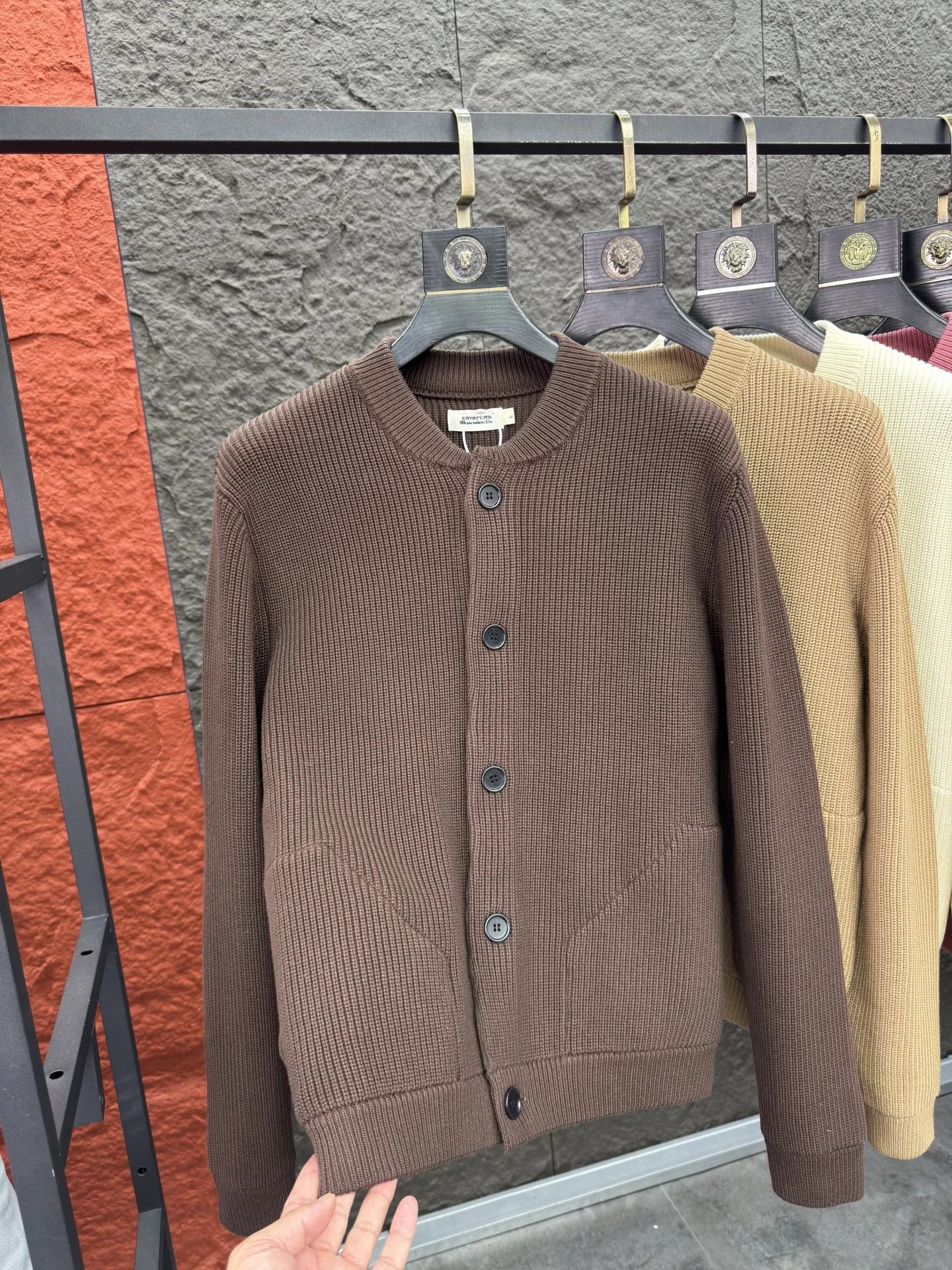 Thiened القطن الخالص سترة مشغولة من الصوف الرجال عادية Sle الجولة Ne معطف شتاء الترفيه السفر ارتداء اليومي معطف طويل Sve