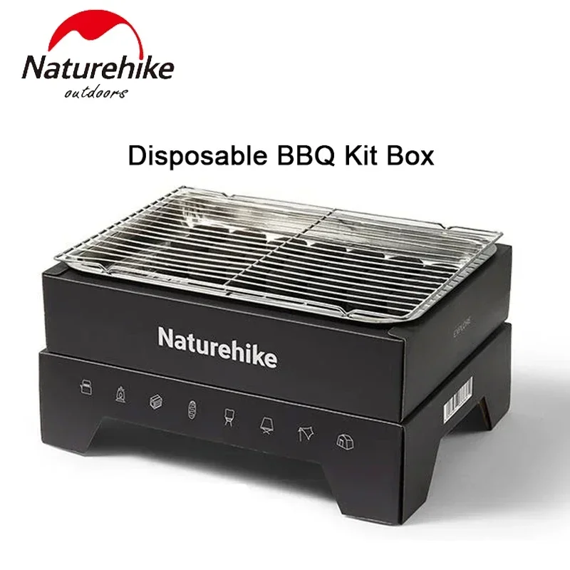 

Naturehike Disposable BBQ Grill Kit Camping Barbecue Grill Charcoal Pan Coal Clip Grill Mesh Net Rack Without Briquette