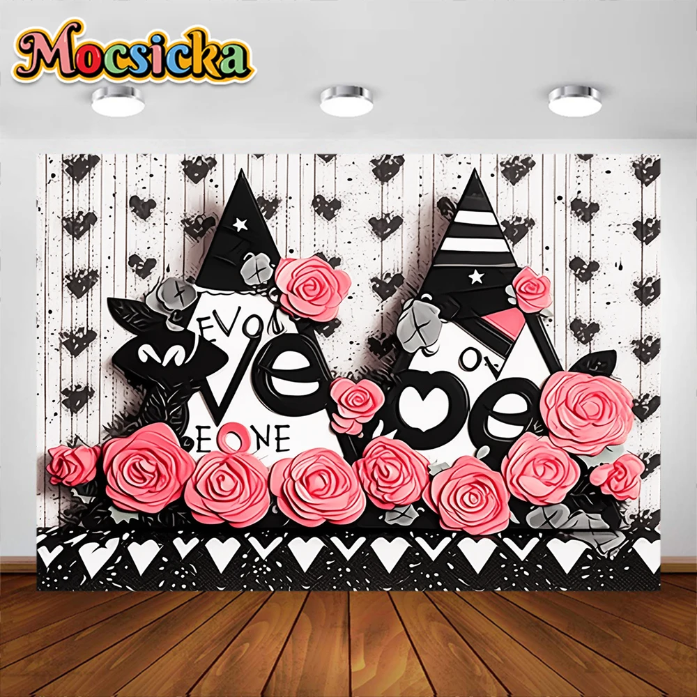 Valentine's Day Photography Background Sweetheart's Dwarf Party Decoration Family Couple Portrait Backdrop Studio Banner Props