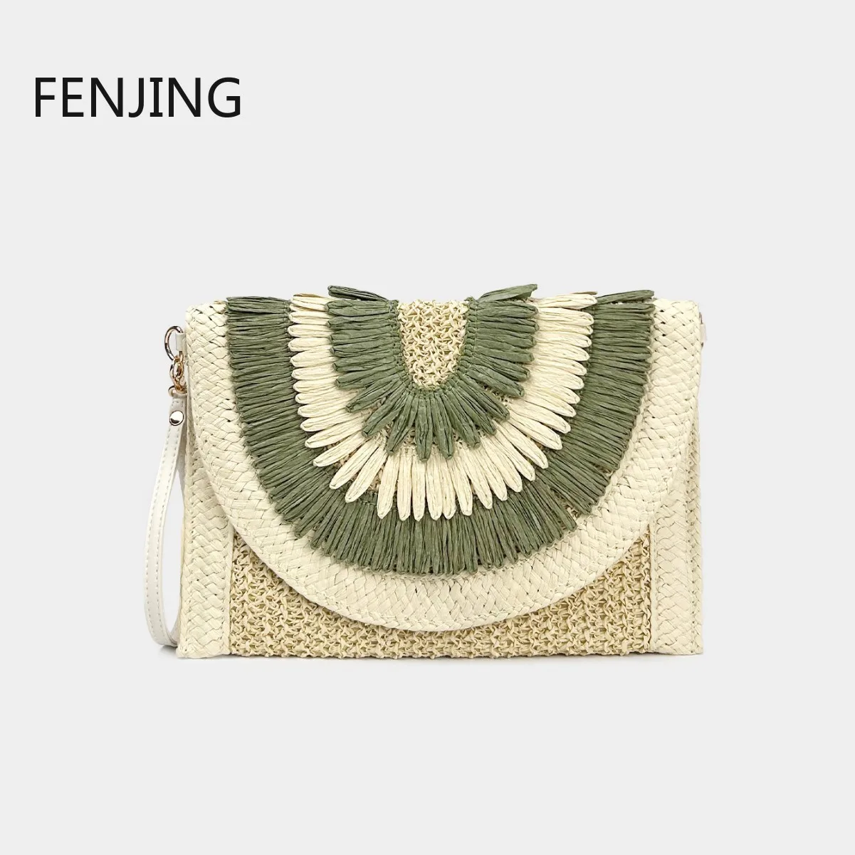 

Соломенная сумка через плечо, женская сумка, пляжный клатч ручной работы, кошелек с бахромой и магнитной застежкой, сумка на плечо, яркий тканый кошелек-конверт