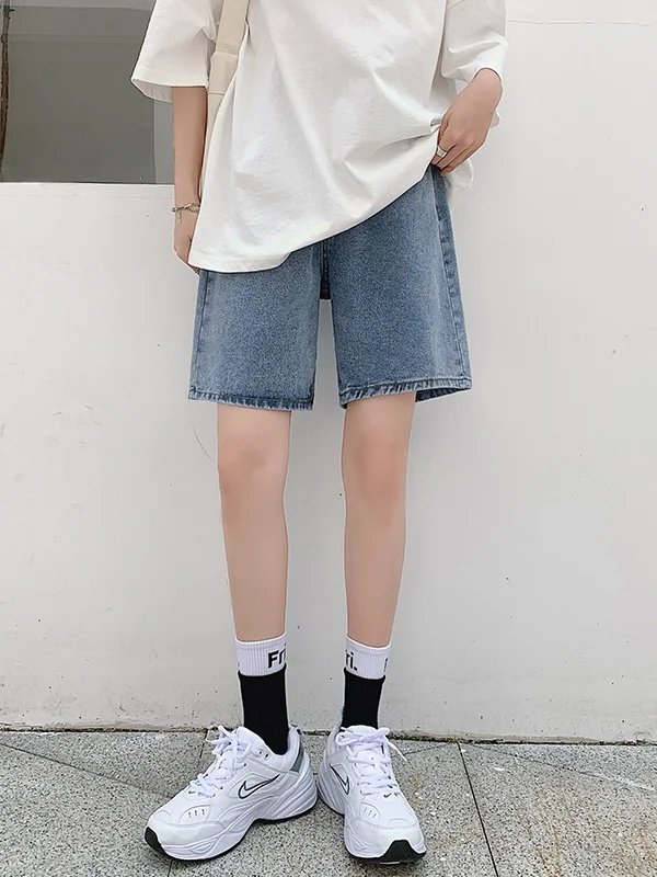 Jeans ort larghi a vita alta Pantaloni estivi da donna Faion in materiale sottile Pantaloni a gamba larga Antirughe Mantiene l'immia