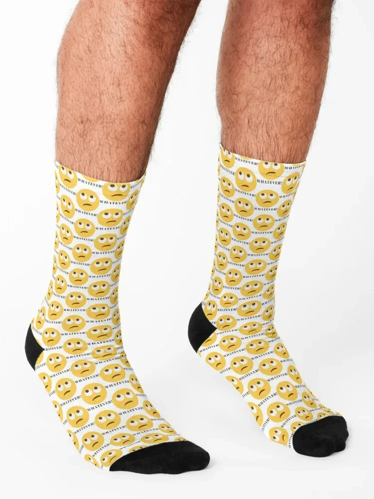 Whatever Rolling Eyes Emoji Socks Toe sports fashionable christmas gifts designer Ladies Socks Men's