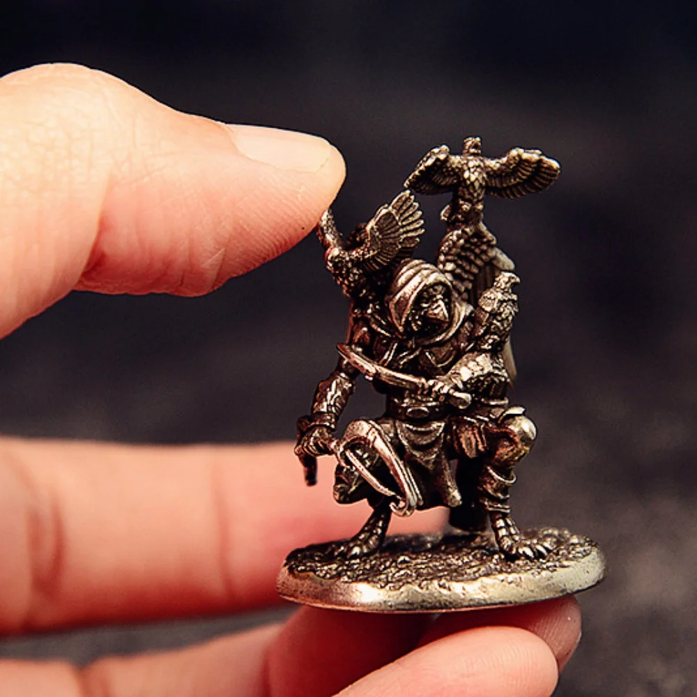 

Solid Brass Jester Hunter Mini Figurine - Creative Desk Decor & Collectible Tabletop Accent for Home/Office