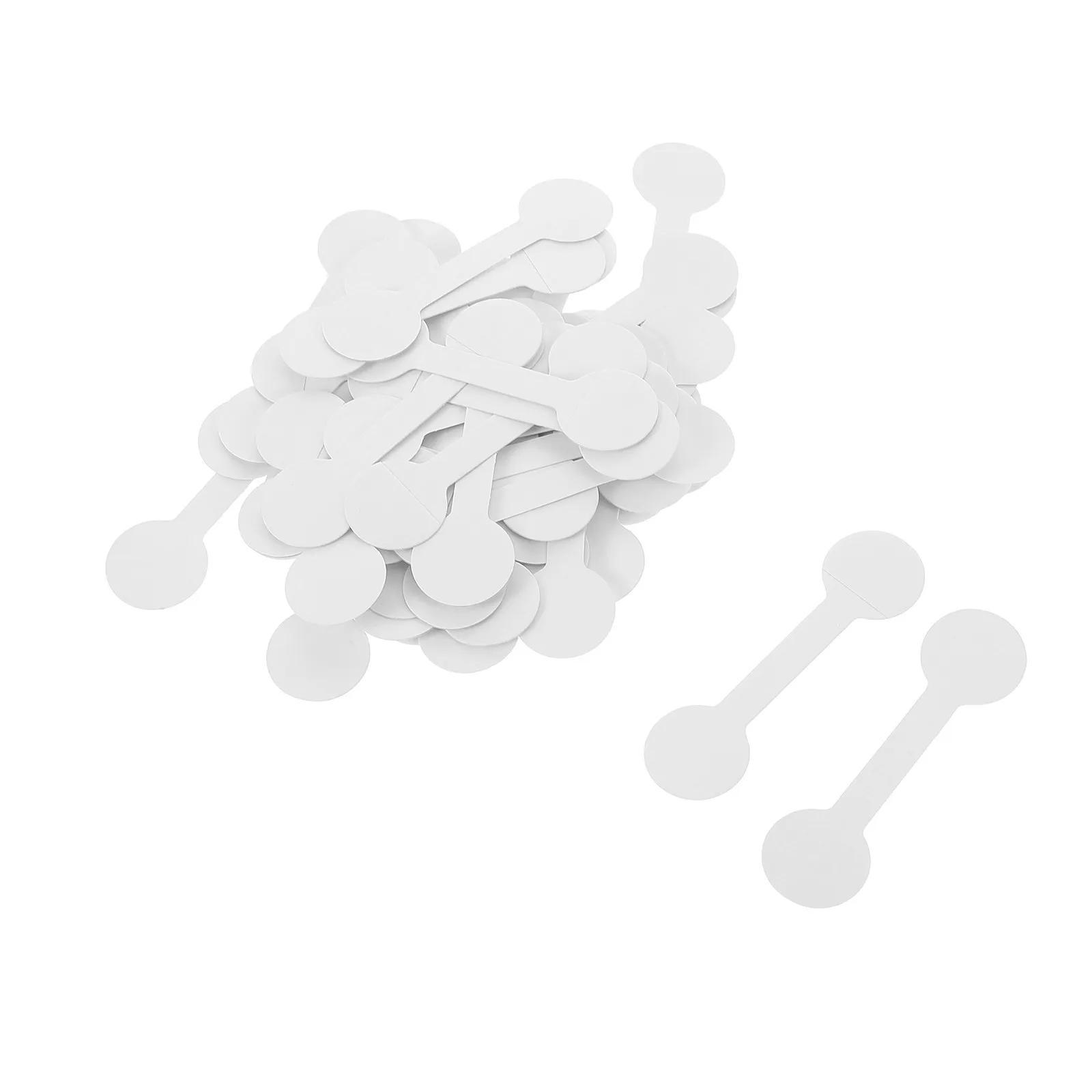 

100Pcs White Jewelry Label Tags Blank Self Adhesive Paper Pricing Stickers for Jewelry Display Identification Ring Necklace