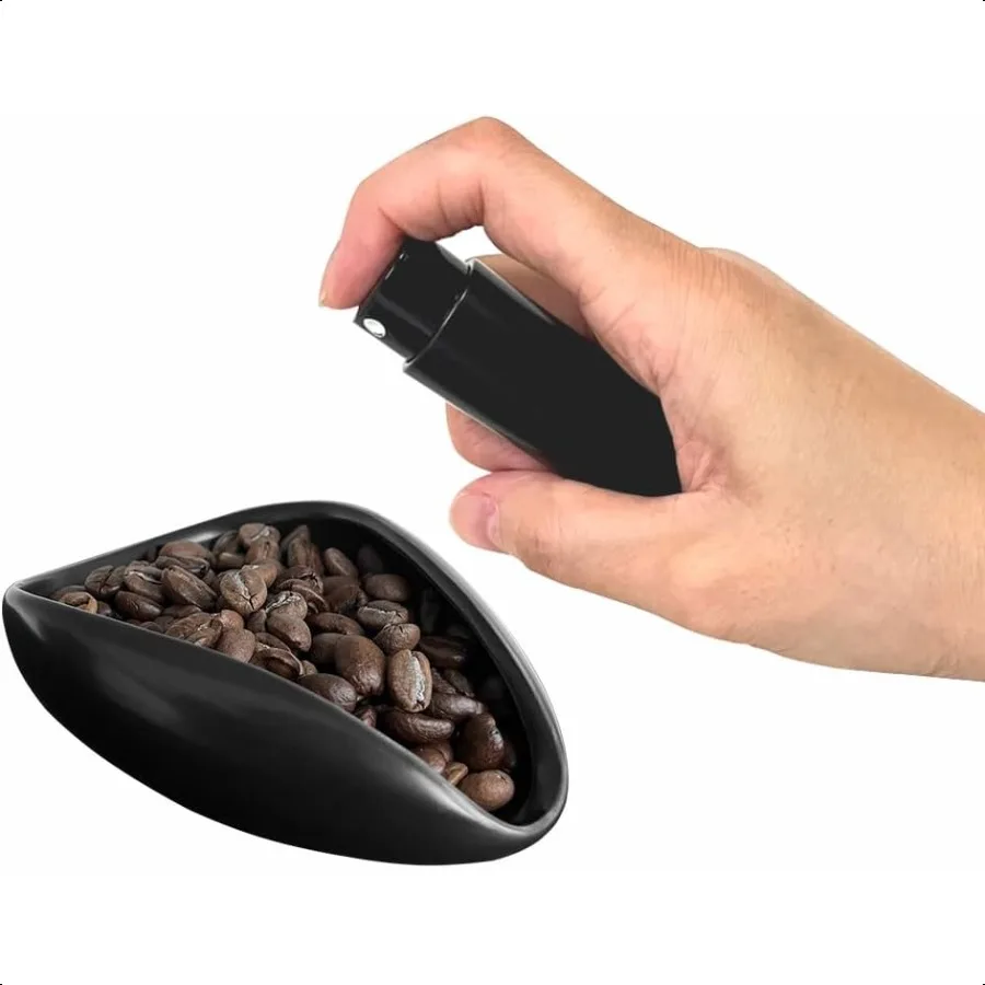

Barista Warrior Coffee Bean Dosing Cup and Spray Bottle Kit Ceramic Single Dosing Tray Static Reducing Spray Black