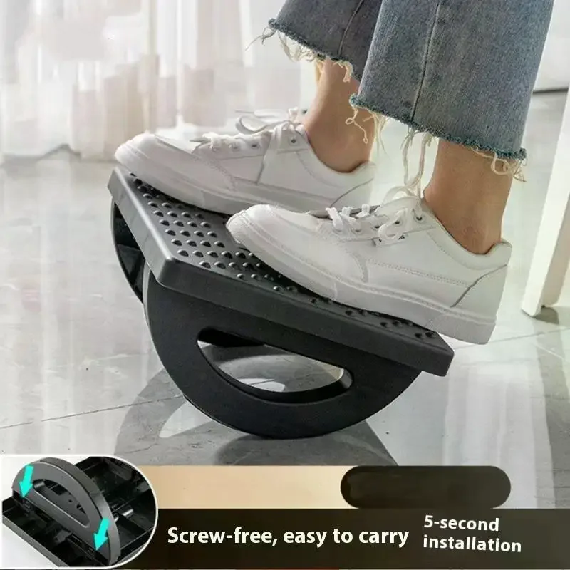 Foot Rest Portability Under Desk Ergonomic Foot Stool With Massage Rollers For Home Office