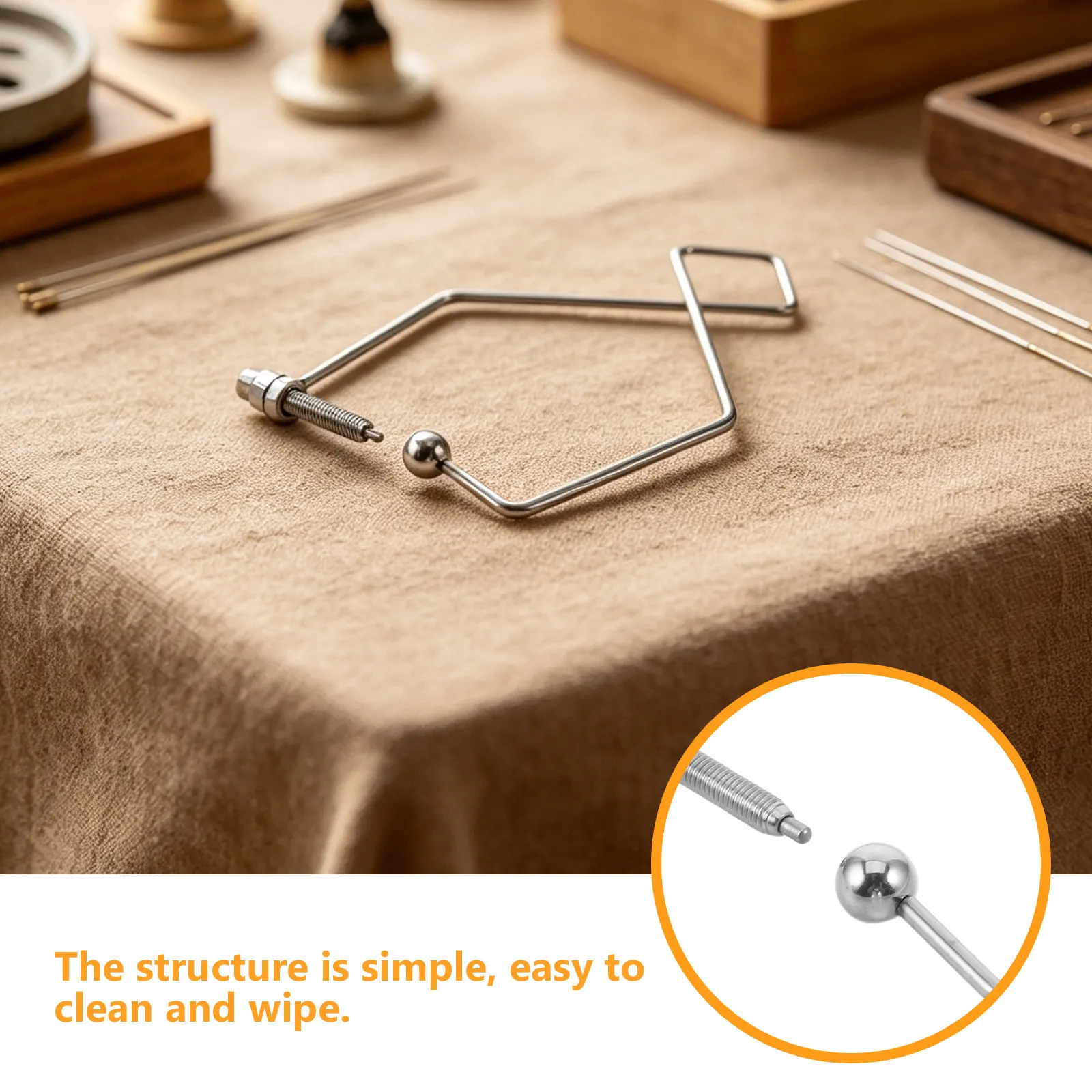 Stainless Steel Acupressure Clip Adjustable Point Clamp for Ear Leg Back Waist Massage Pain Relief Ear Pressure Therapy Tool