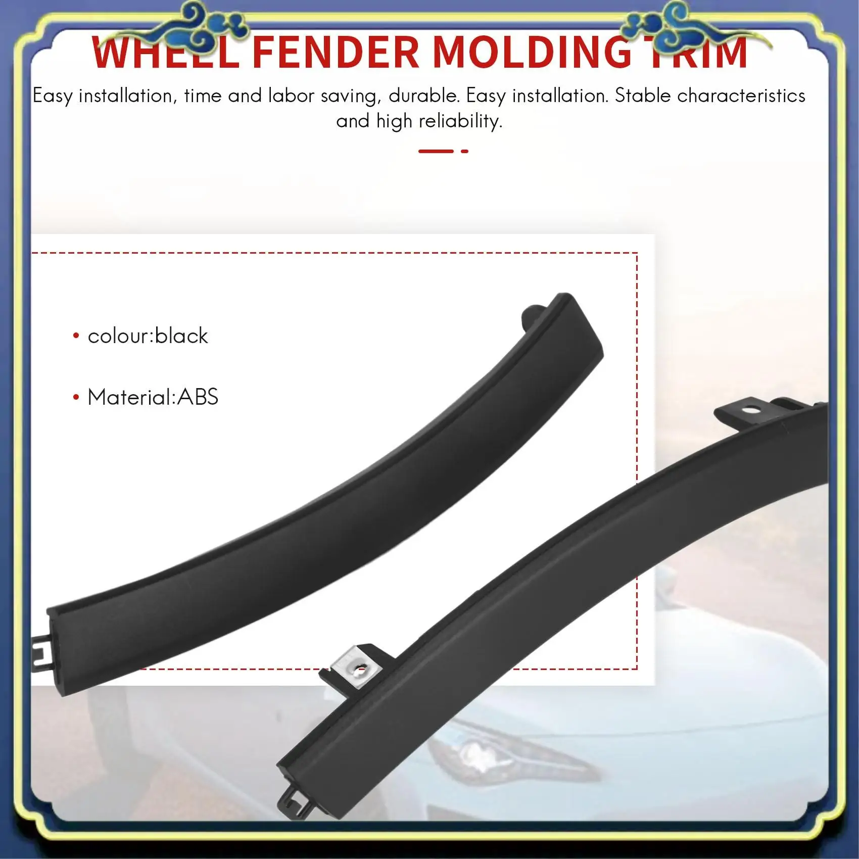 

AU16-2Pcs Front Bumper Wheel Fender Molding Trim For Honda CRV 2007-2011 71108-SWA-000 71103-SWA-000