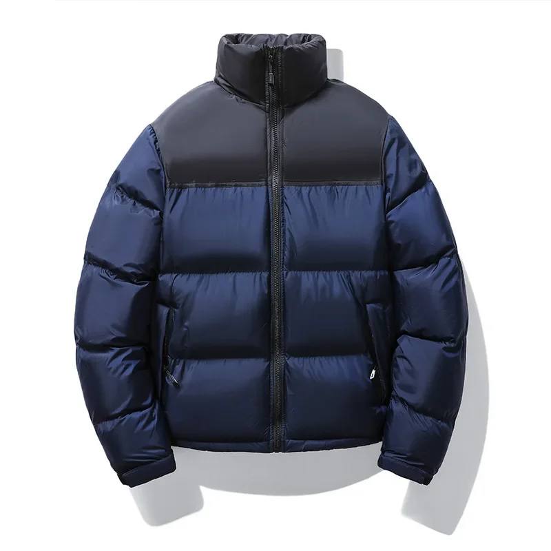 New Couple Autumn and Winter Short Cotton Coat Men\'s Coat Down Cotton Coat Stand Up Collar Warm Cotton Coat Men