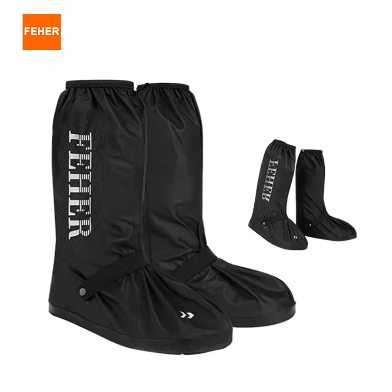 

FEHER мотоциклетный чехол для ботинок, высокий водонепроницаемый и грязеотталкивающий регулируемый чехол для мотоциклетной обуви с ПВХ-покрытием для дождя и снега