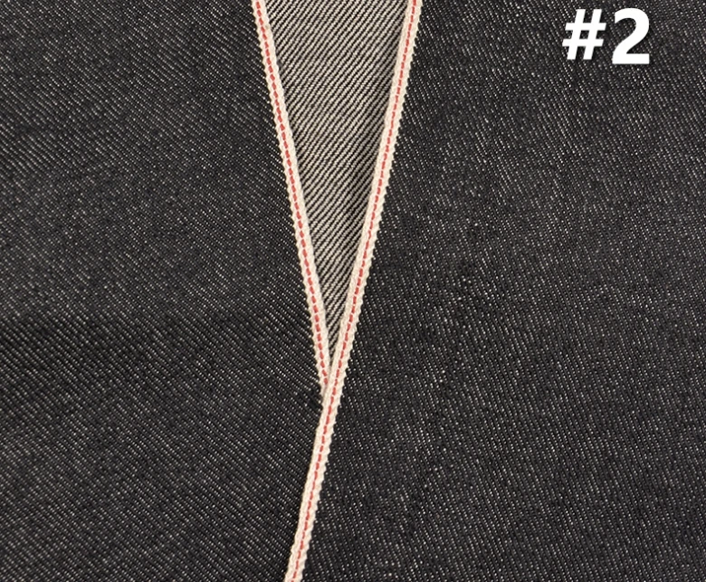 12oz Selvage Black Raw Denim Material Suppliers Premium Black Selvedge Jeans Fabric Manufacturers W28752